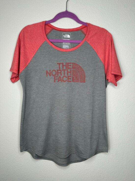 The North Face Tops - THE NORTH FACE Logo Women's Raglan Standard Baseball Graphic T Shirt Top Medium